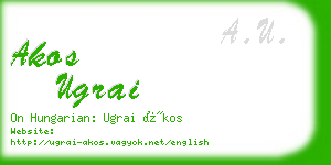 akos ugrai business card